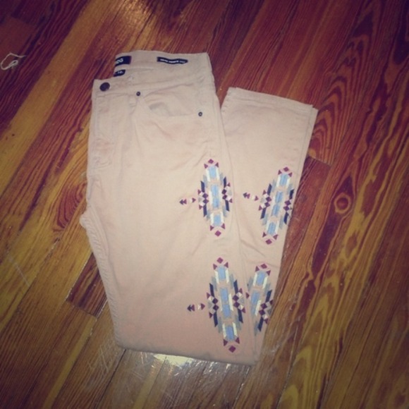 Aztec Print Skinny Jeans