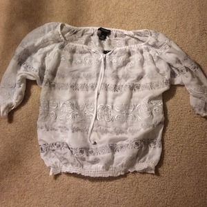 NWT White House Black Market Peasant Top