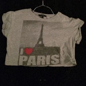 Paris forever 21 crop top