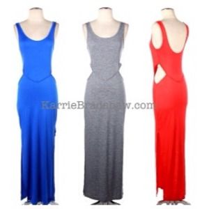 Cutout Maxi Dress . Simple and sexy beach style