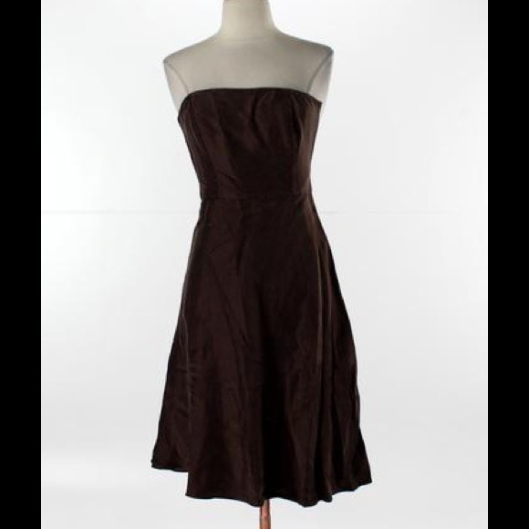 Ann Taylor Dresses & Skirts - Bundle @patteson2012 AT choc. silk strapless Sz00