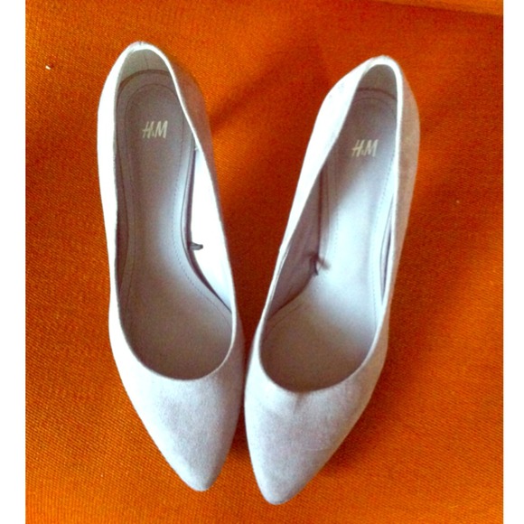 European H&M grey suede heels!!