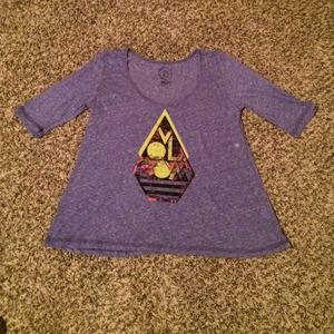 Purple flowy top