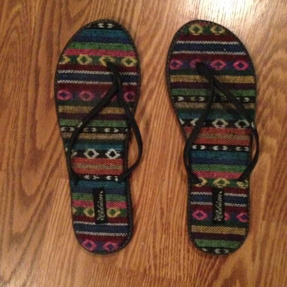Tribal flip flops