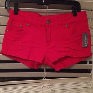 Brand new red shorts from wet seal