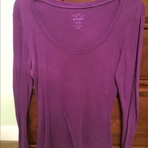 Purple long sleeve casual top