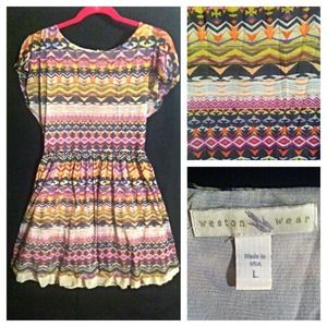 ❌RESERVED❌Weston Wear Mesh Geo Print Dress