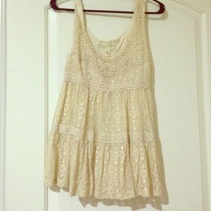 Ivory lace baby doll top