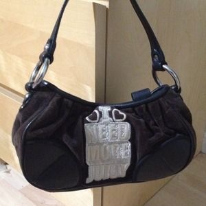 Juicy couture velour handbag