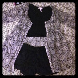 Floral button up tunic