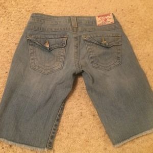 true religion knee shorts