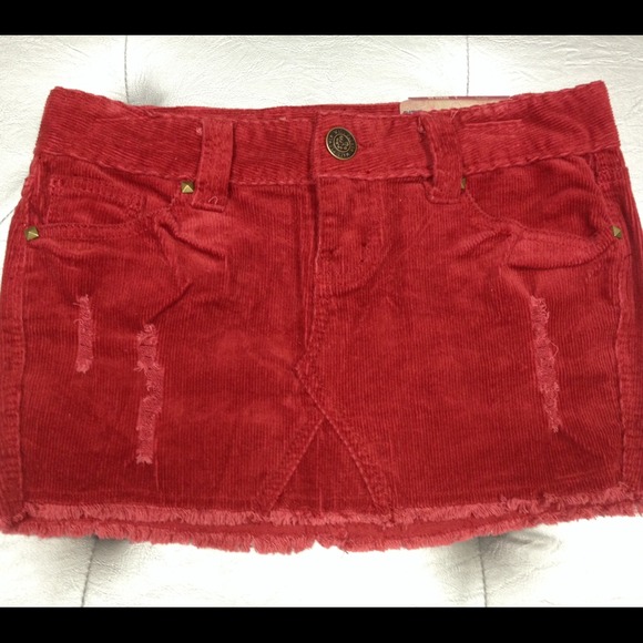Red Wallflower Cardory Mini Skirt