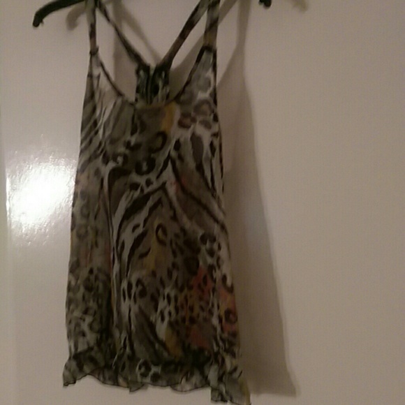 Nwot, stunning, sheer, fun cheetah printed, top! - Picture 2 of 4