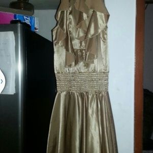Cute gold ruffle dress