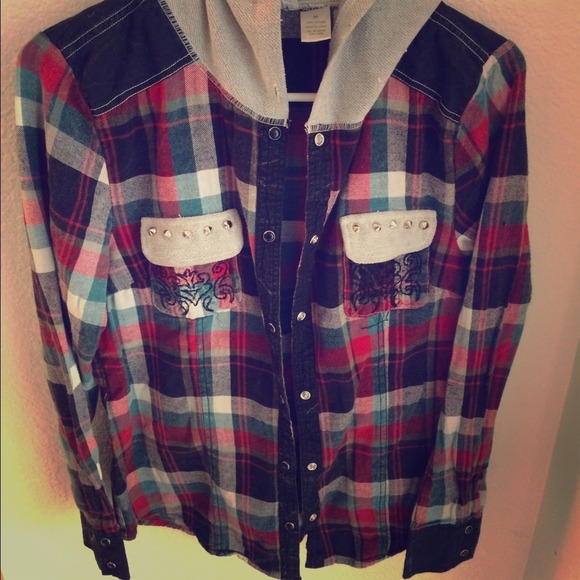 Plaid BKE cardigan-shirt