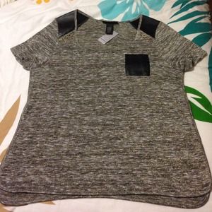 Plus Size Metallic Tee