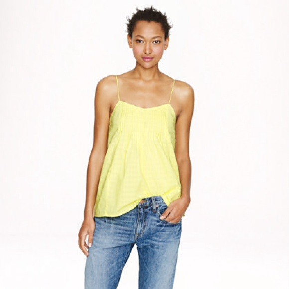J.CREW PINTUCK CAMI IN GARMENT DYE - Picture 1 of 2