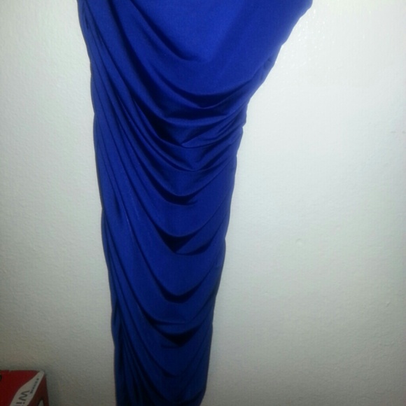 Royal Blue off the shoulder dress - Picture 3 of 3