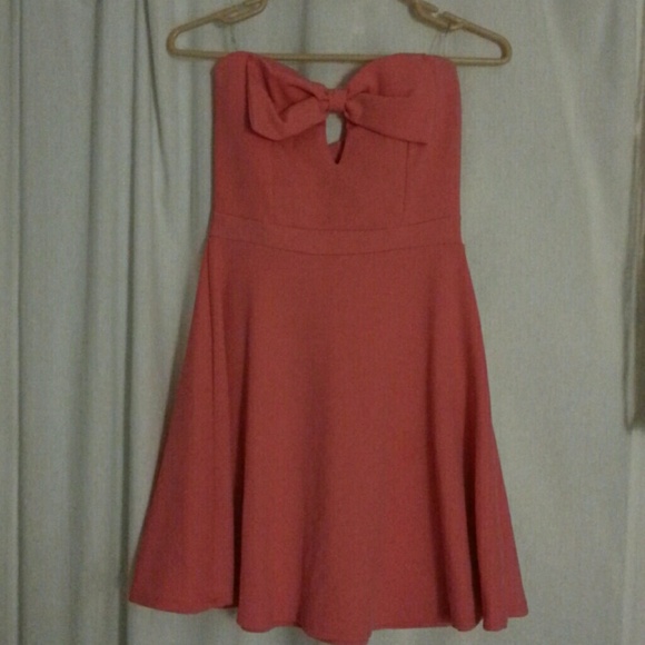 Coral pink dress