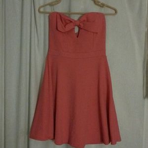 Coral pink dress