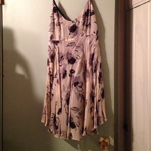 Vintage Style Cream w/Black Flowers Dress