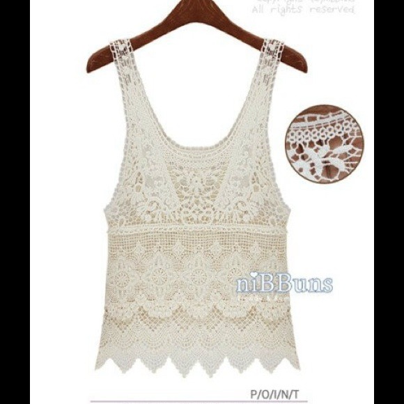 Crochet lace tank top