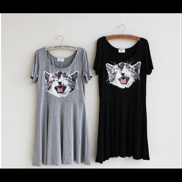 Gray kitty dress