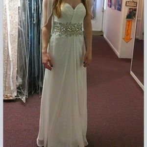 La femme greecian prom/destination wedding dress