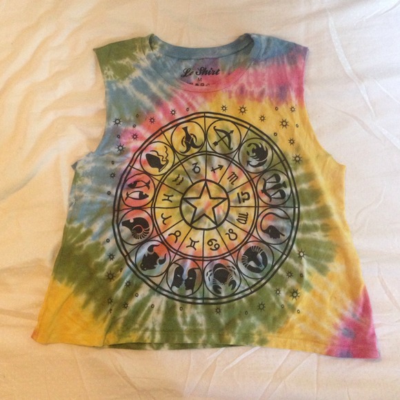 Le Shirt Zodiac Tie-Dye Muscle Tee