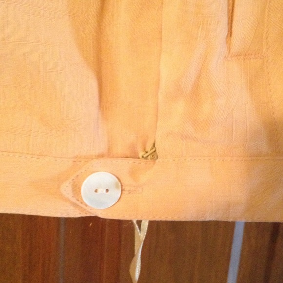 Peach Silk Capris - Picture 2 of 3