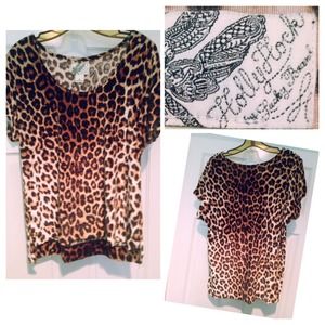*Lucky Brand* retro cheetah top💥