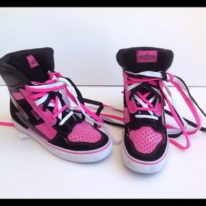Pink & Black Sneakers