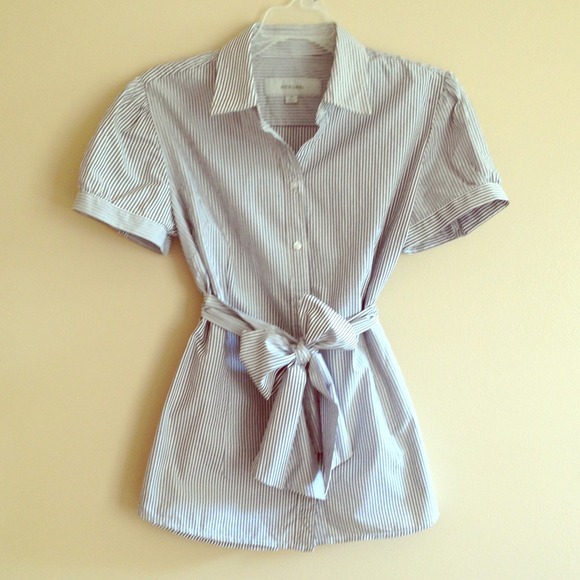 Striped Button Up Blouse