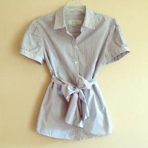 Striped Button Up Blouse