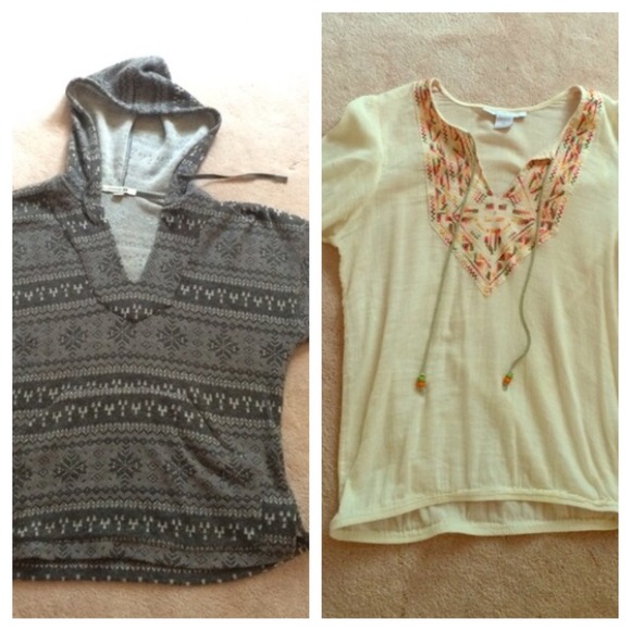 Bundle - Poncho/Aztec top