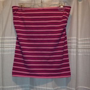 Express pink striped tube top