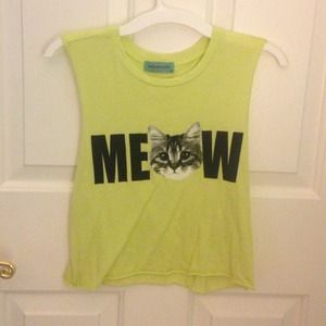 MEOW crop tank top