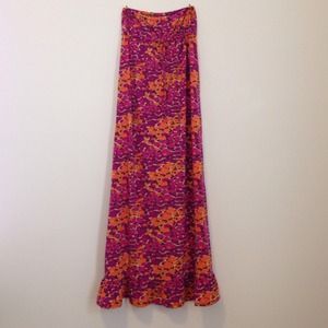 Strapless maxi dress