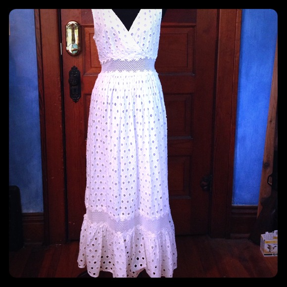 Antropologie lace maxi dress