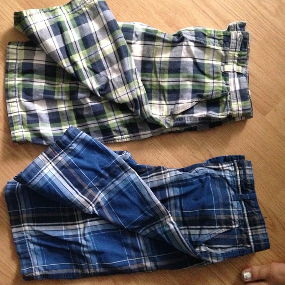 2 pair of plaid shorts