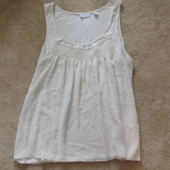 New York and Co. Sleeveless off white shirt