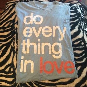 Baby blue graphic top