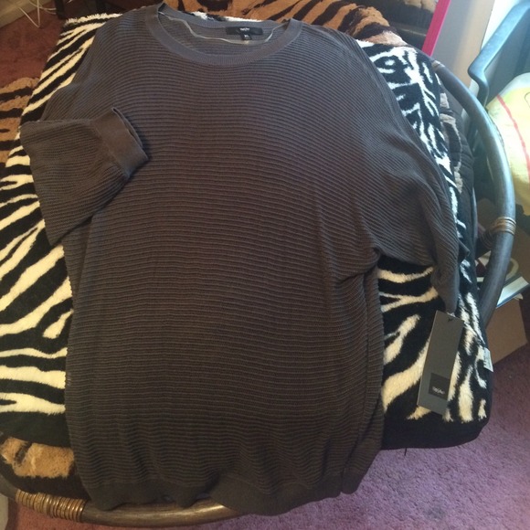 Grey open stitch pullover