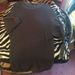 Grey open stitch pullover