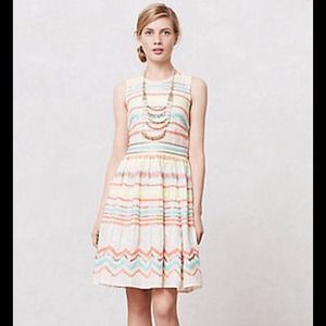 SOLD: Sunglow Stripes Dress Anthropologie