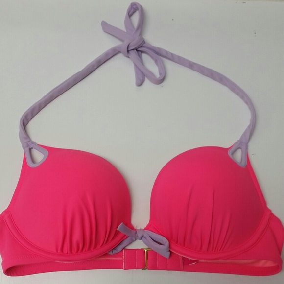 Pink and Lavender Pushup Bikini Top