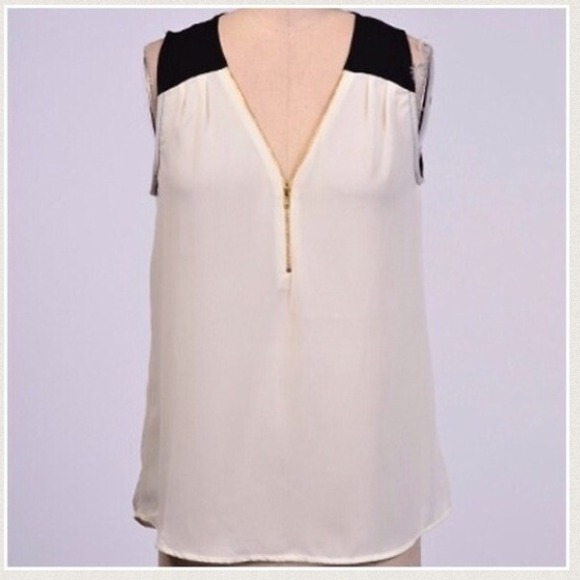 Tops - Ivory Sleeveless Top