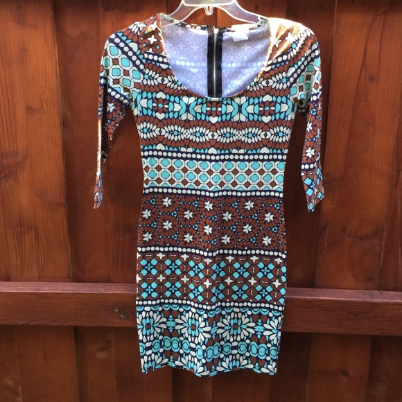 Printed Bodycon Dress - Picture 1 of 3