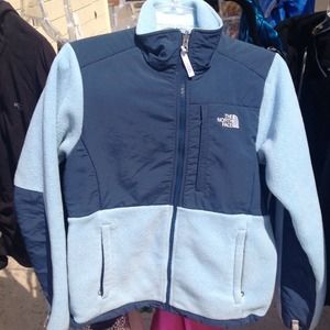 Light blue Denali north face jacket