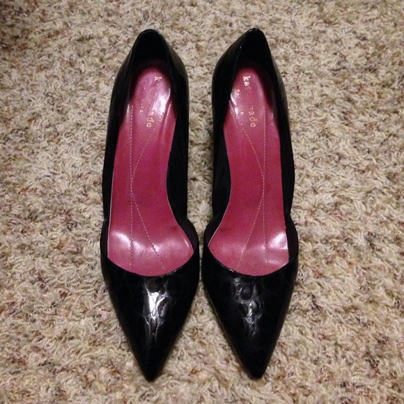 Kate Spade, black patent leather pumps - Picture 1 of 4